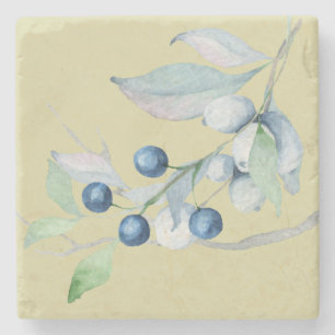 Blue Berries Stone Coaster
