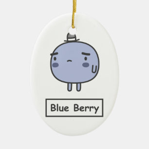 Blue Berry Ceramic Tree Decoration