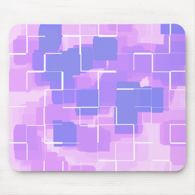 "Blue Berry" Geometric  Art Mouse Pad (Front)