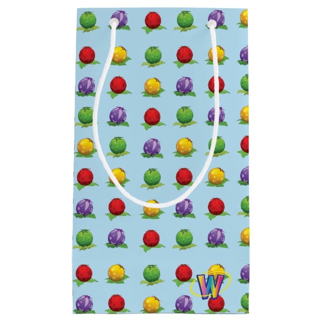 Blue Berry Pattern Small Gift Bag (Front)