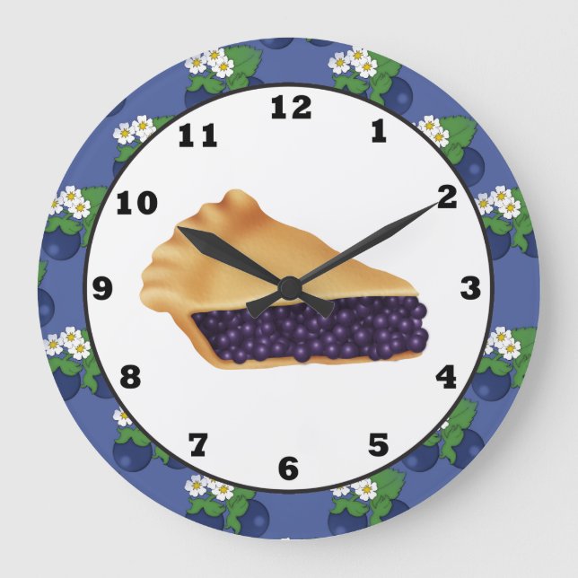 Blue Berry Pie sweet treat wall clock (Front)