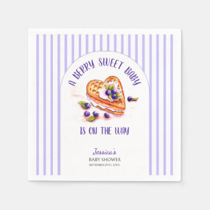 Blue Berry Sweet Fall Baby Shower  Napkin
