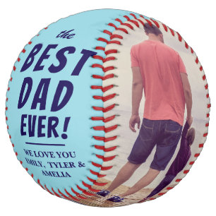 Blue Best Dad Ever 2 Photo Collage  Softball