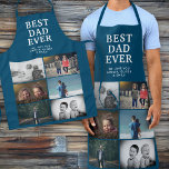 Blue Best Dad Ever Custom 6 Photo Collage  Apron<br><div class="desc">Blue Best Dad Ever Custom 6 Photo Collage Apron. 6 photos and the best dad ever in modern white typography on a petrol blue background. Personalise the apron with your photos. Great gift and a sweet keepsake for a dad or grandpa on Father`s Day,  birthday or Christmas.</div>