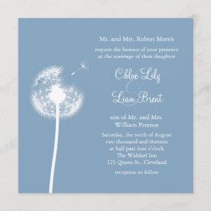 Blue Best Wishes! Wedding Invitation (blue)