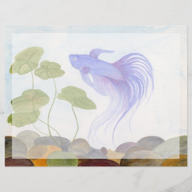 Blue Betta Fish (Front)