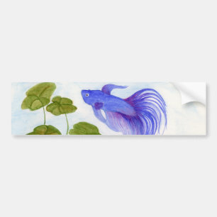 Blue Betta Fish Bumper Sticker