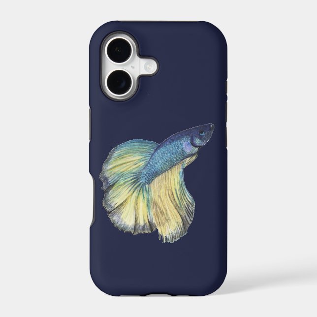 Blue Betta Fish Case-Mate iPhone Case (Back)