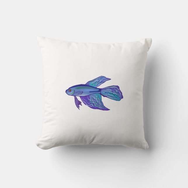 Blue Betta Fish Cushion (Front)