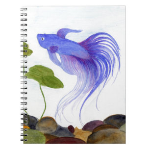 Blue Betta Fish Notebook