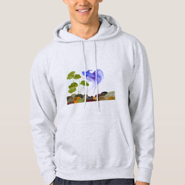 Blue Betta Fish Sweatshirt (Front)