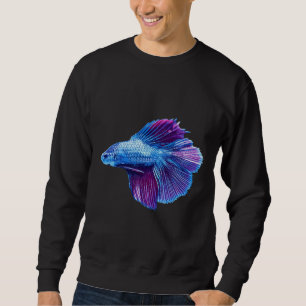 Blue Betta Siamese Fish Sweatshirt
