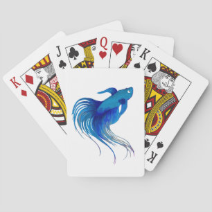 Blue Betta Watercolor Playing Cards