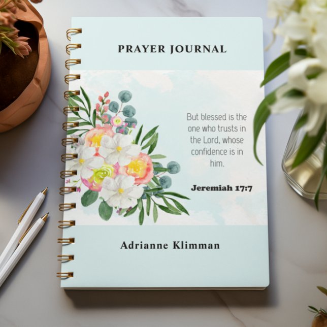 Blue Bible Verse Floral Prayer Journal (Creator Uploaded)