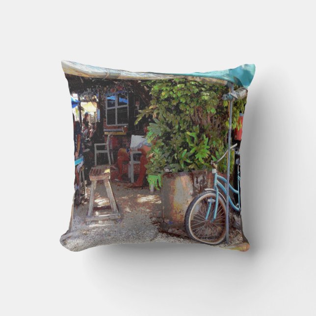 Blue Bicycle Cushion (Front)