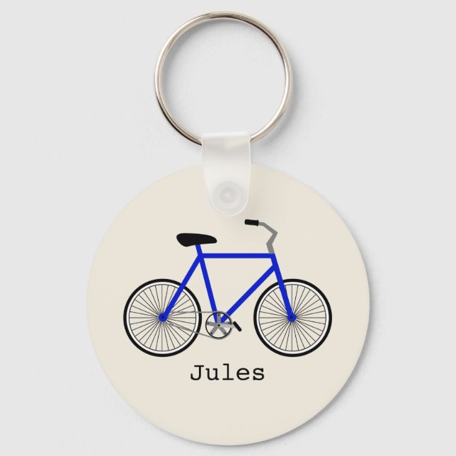 Blue Bicycle Keychain (Front)