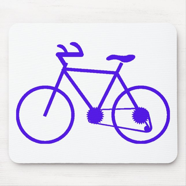 Blue Bicycle Mouse Pad Custom Designed (Front)