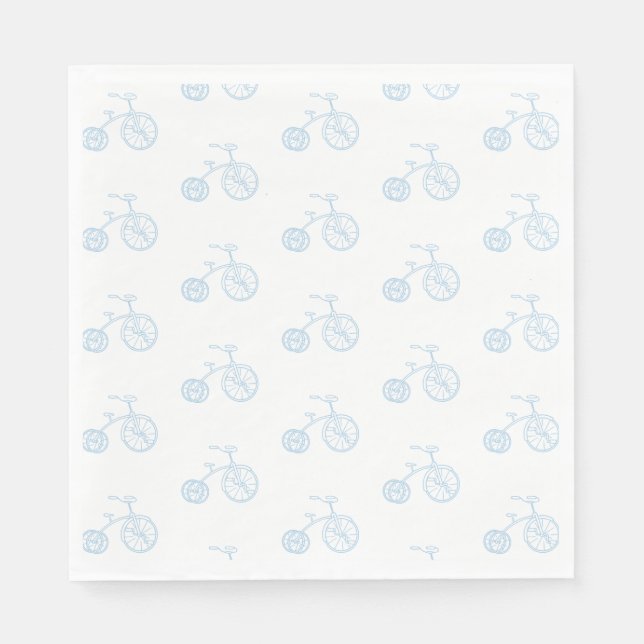 Blue Bicycle Napkin (Front)