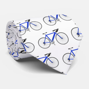 blue bicycle on white tie