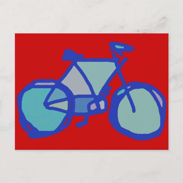 blue bicycle postcard (Front)