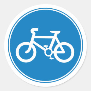 Blue Bicycle Sticker