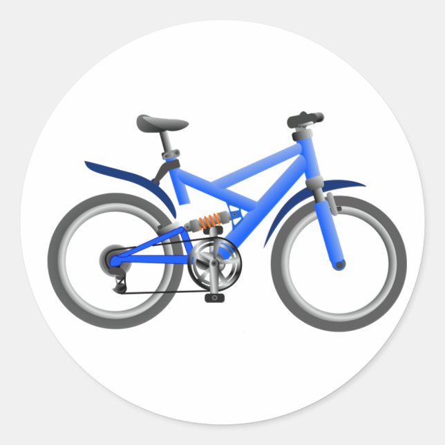 Blue Bicycle Stickers (Front)