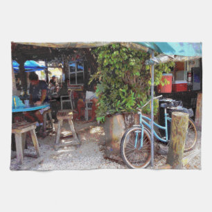 Blue Bicycle Tea Towel