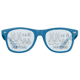 Blue Big Little Shoes Boy New Baby Shower Favour Retro Sunglasses