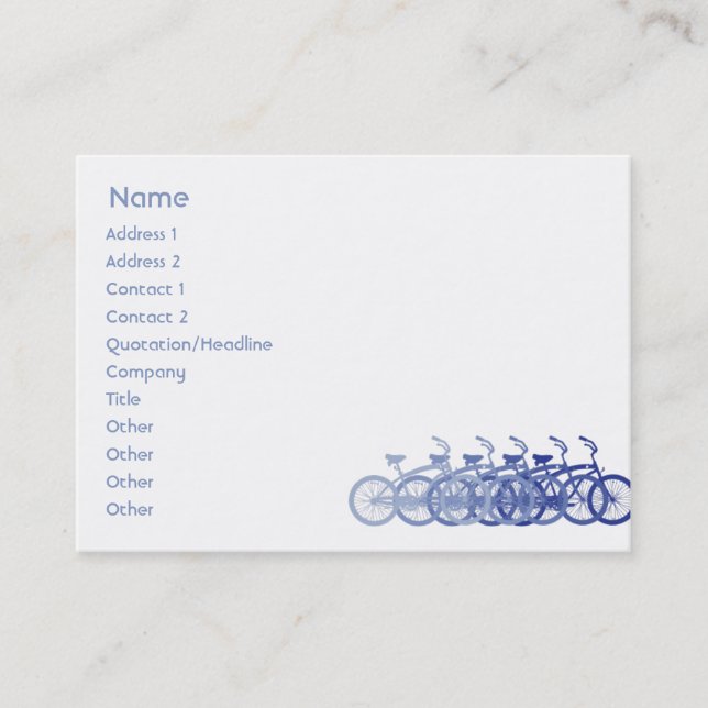 Blue Bike - Chubby Business Card (Front)