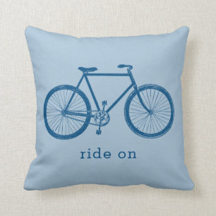 Blue Bike Cycling Gift Cushion