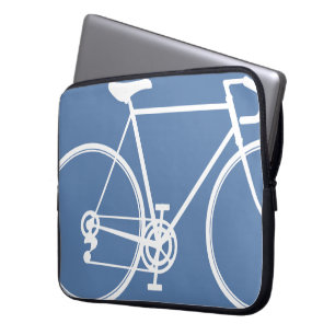 Blue bike design Laptop Sleeve