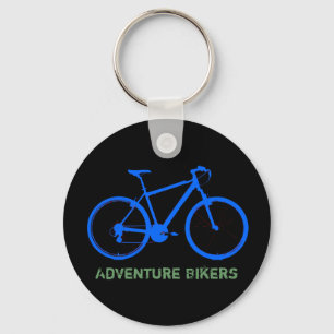 blue bike personalizable key ring