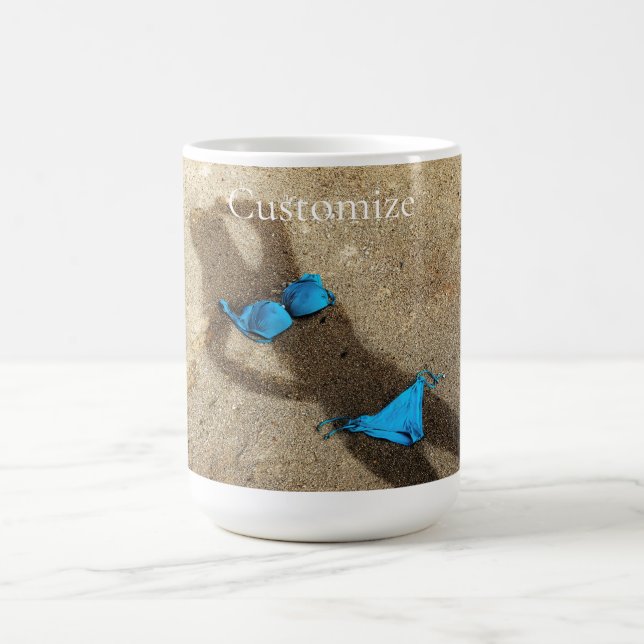 Blue Bikini Beach Sand Thunder_Cove Coffee Mug (Center)