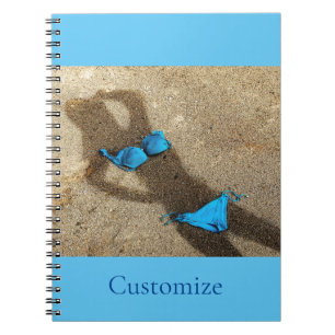 Blue Bikini Beach Sand Thunder_Cove Notebook
