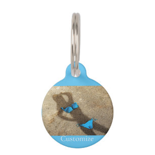 Blue Bikini Beach Sand Thunder_Cove Pet Tag