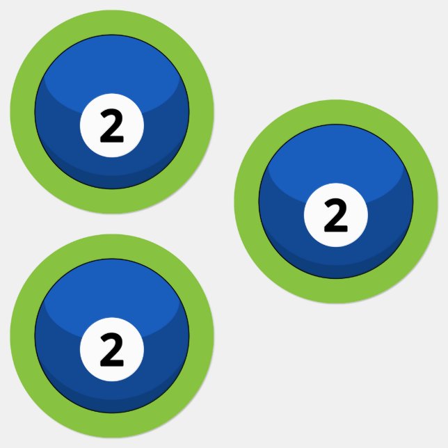 Blue Billiard Ball Number Two (Group)