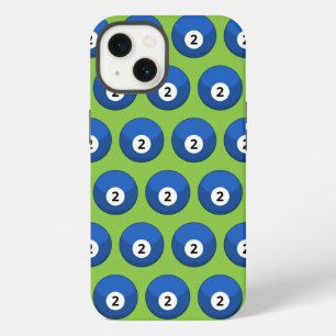 Blue Billiard Ball Number Two Pattern iPhone 13 Case