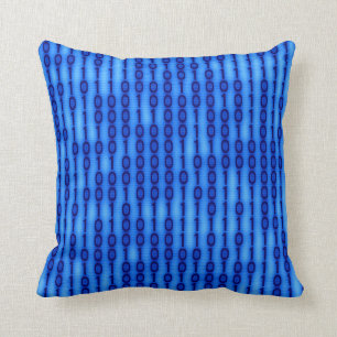 Blue Binary Code Pattern Background Cushion
