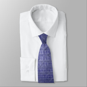 Blue Binary Code Tie