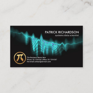 Blue Binary Codes Digital Wave Data Scientist Business Card