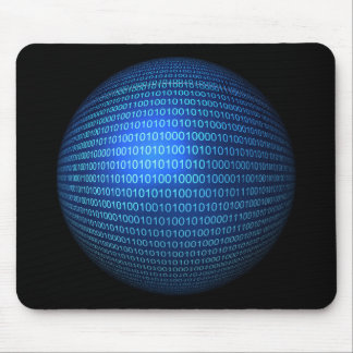 Blue Binary Logic Mousepad