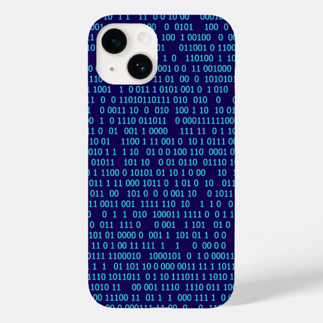 Blue Binary Numeral System Case-Mate iPhone Case (Back)