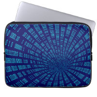 Blue Binary Tunnel Data Stream Concept