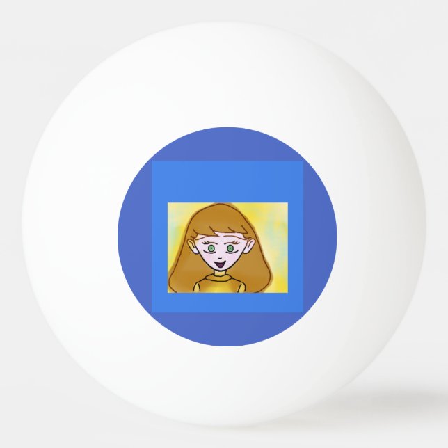 Blue Bingo Anime Ping Pong Ball (Front)