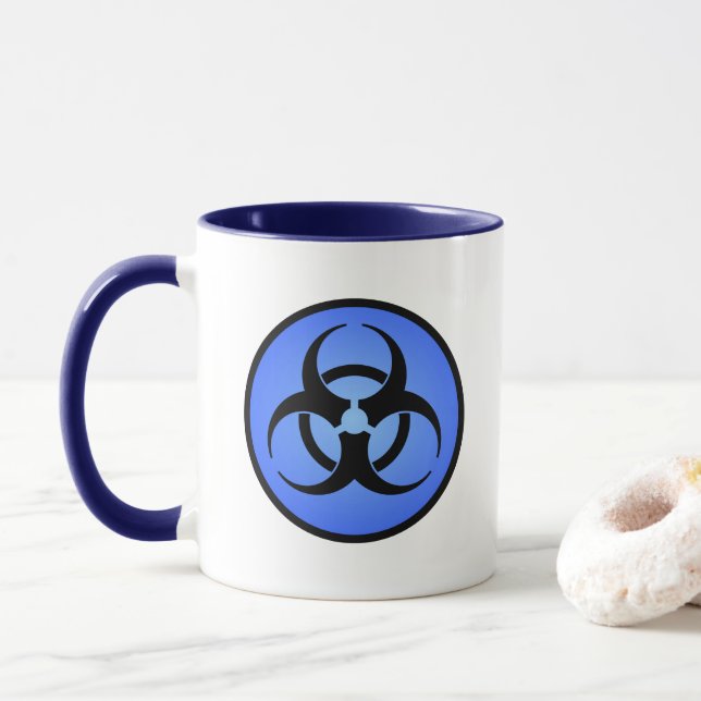 Blue Biohazard Mug (With Donut)