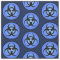 Blue Biohazard Symbol