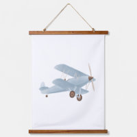 Blue Biplane Nursery Decor