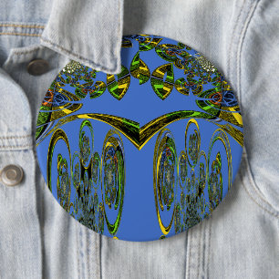 Blue bird 6 cm round badge