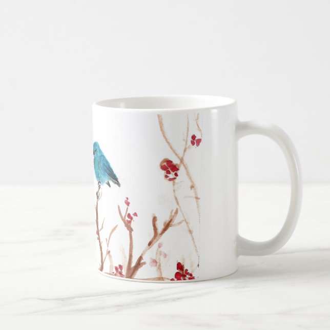 Blue Bird and Berries Coffee Mug (Right)