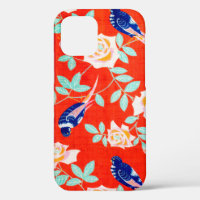 Blue Bird and Rose, Vintage Japanese Design